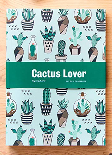 Cuquiland Cactus Lover - Set de 2 cuadernos con formato 16.5 x 23.5 cm Cover