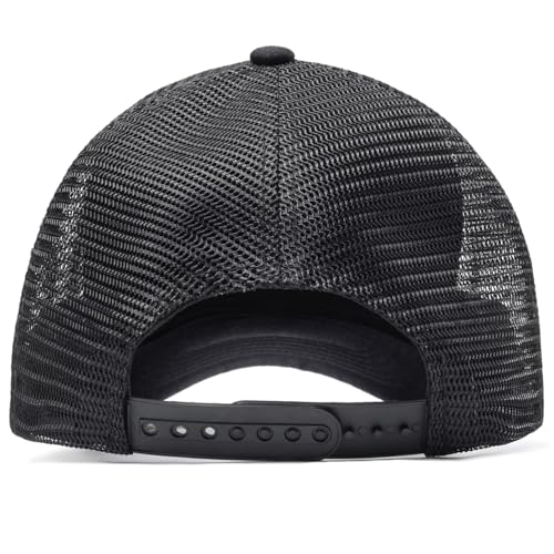 Image of World's Best Dad Ever Trucker Hat Baseball Cap Fathers Day Birthday Gifts for Dad from Daughter Son Black Fathers Day Hat