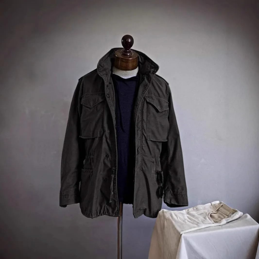 Multi-Pocket Cargo Jackets for Men Windbreaker Vintage Casual Solid Coat