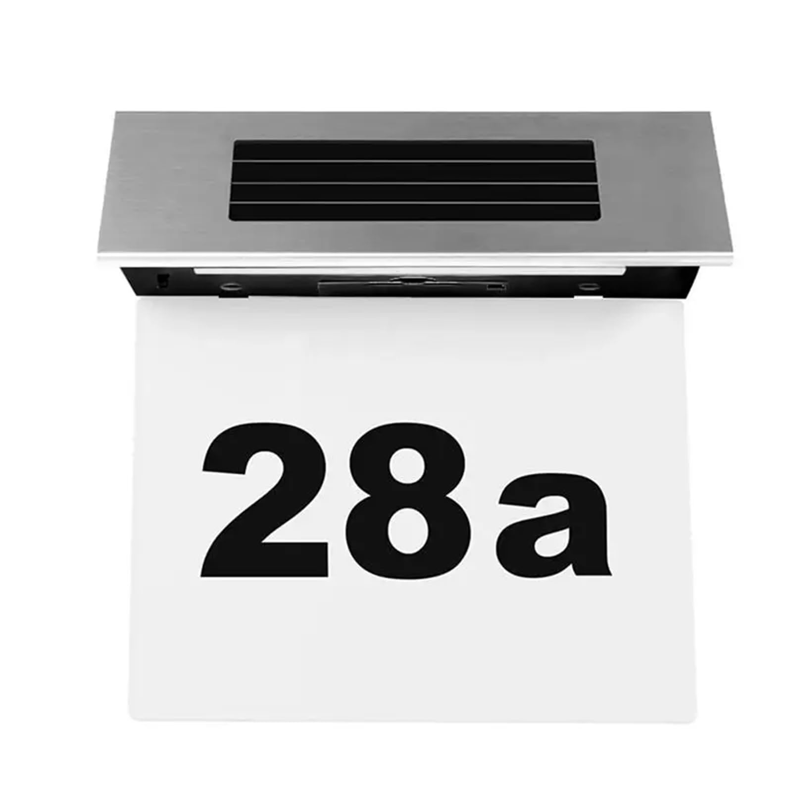 Número de casa Solar LED, placa de puerta, números de puerta, placa de pared for exteriores, luz, 1 Uds.