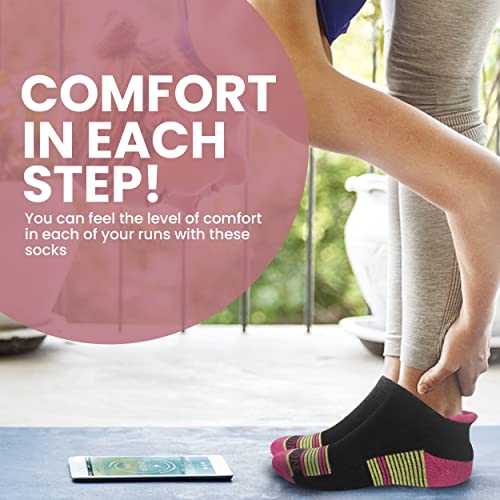 Image of Compression Ankle Socks for Men & Women - Stretch Fit, Cushioned Support & Breathable Comfort, Size 7-10