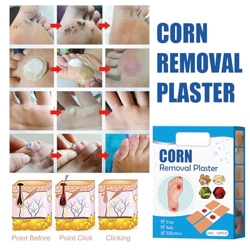 Self-Adhesive Corn Removers for Feet - Corn Remover Breathable Callus Cushions Plants Composed Corn Pads Foot Care Callus Feet Remover Patch 24PCS