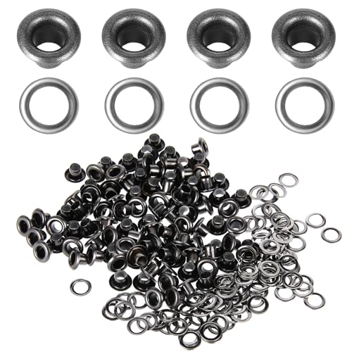 JIYIN 100 peças minúsculos ilhós ilhós kit de ilhós auto-suporte ilhós de metal para tecido redondo