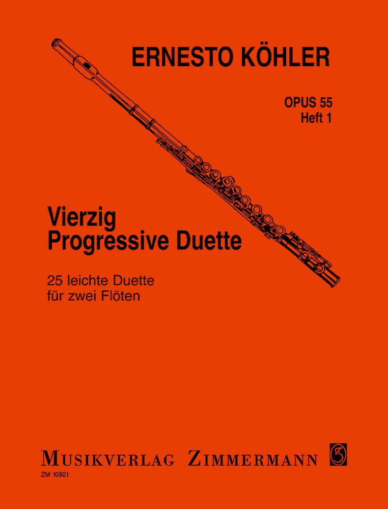 Forty Progressive Duets: 25 leichte Duette. op. 55. 2 flutes.