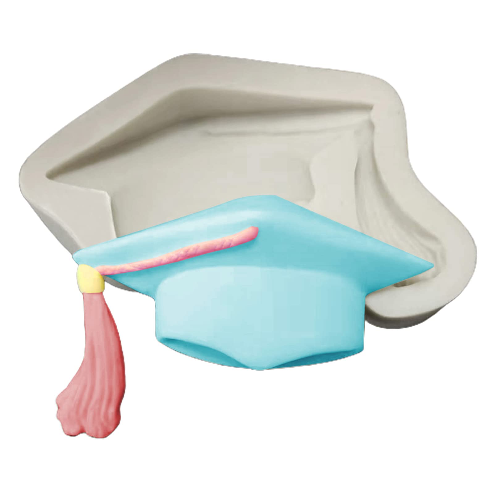 Tsophreniq Bachelor Hat Silicone Mold Fondant Cake Decorating Sugarcraft Chocolate Baking Tools for Cakes Gumpaste Silicone Candy Molds Shapes