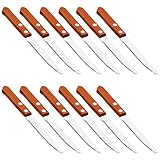 Cuchillos carne acero inoxidable Set 12 uds 20,8 cms cuchillos carne mesa cuchillos sierra de mesa cuchillos sierra cuchillo carne sierra cuchillos chuleteros cuchillos de carne cuchillos para carne