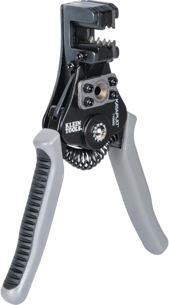 Klein Tools 11069S Automatic Solar Wire Stripper, Precision Stripping for 6 to 12 AWG Solid and 8 to 14 AWG PV Electrical Stranded Wire