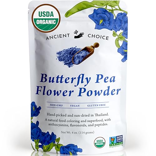 Ancient Choice - Butterfly Pea Flower Powder (4 Ounce) | Blu...