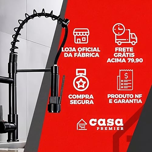 Acabamento Registro Quadrado Alavanca Metal Preto