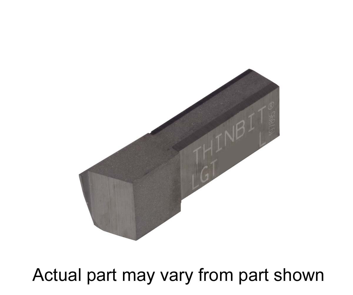 3 Pack LGT015HSL, .015" Width, .045" Depth, Uncoated high Speed Steel, Sharp Corner, THINBIT Grooving Insert for Plastics, Composites, Abrasive Cutting Conditions and Low RPM Cutting