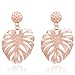 Produktbild Gleamart Leaf Ohrringe Palm Leaves Hollow Dangle Ohrringe für Frauen Rose Gold