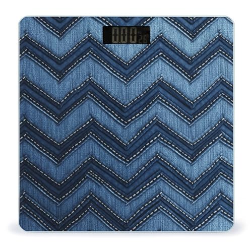 Báscula Digital de Baño de Vidrio Templado Azul miniatura 1