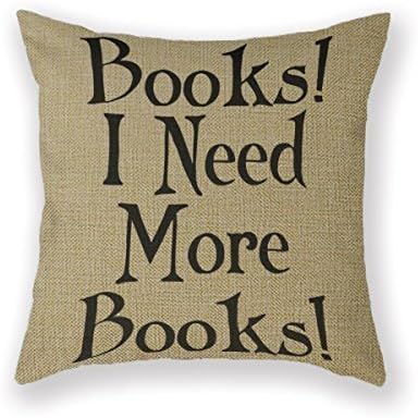 SIXSTARS Book Club Reading Group Reading Book Group Throw Pillow Square Cotton Linen Pillowcase Cover Cushion (20x20inch)
