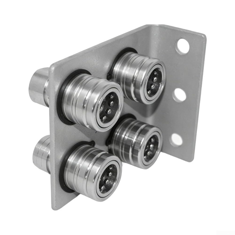 4Er Set Hydraulik-Schnellkupplung ISO 5675 1/2 Zoll | Für Landwirt Traktor Push-Pull Verzinkt Druckfest Bis 3600 PSI Leckagefrei Robust Für Mähdrescher Spritzgeräte Einfache