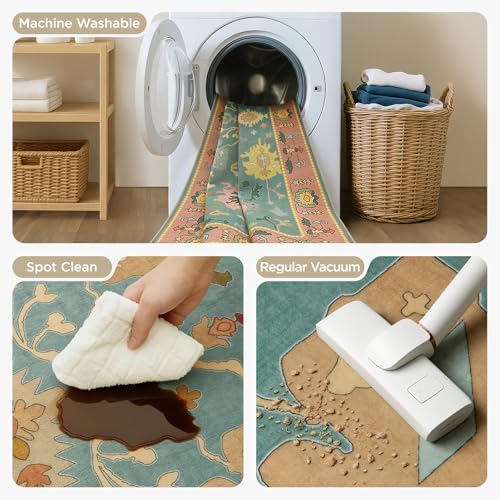Tapete Joydeco Oushak Lavable para Sala 5x7 miniatura 5