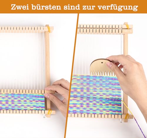 Homewit Webrahmen 24x28 cm aus Holz – Ideal für Anfänger und Kinder – Bild 3
