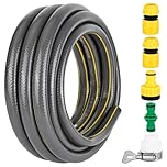 Garden Hose Pipe - 5M Outdoor Water Pipes 1/2" Garden Hose Connector Watering Irrigation Hosepipe Anti-Kink Heavy Duty Hose Pipe for Outdoor Garden