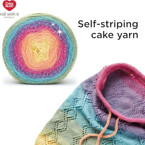 Image of Red Heart Roll with It Sparkle Yarn - Pixie