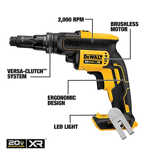 DEWALT DCF622B 20V MAX XR Versa-ClutchTM Adjustable Torque Screwgun (Tool Only)