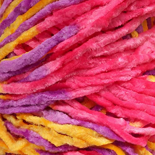 JubileeYarn Chenille Yarn - Worsted Weight - 100g/Skein - Agartha - 2 Skeins, 202 Agartha - Image 2