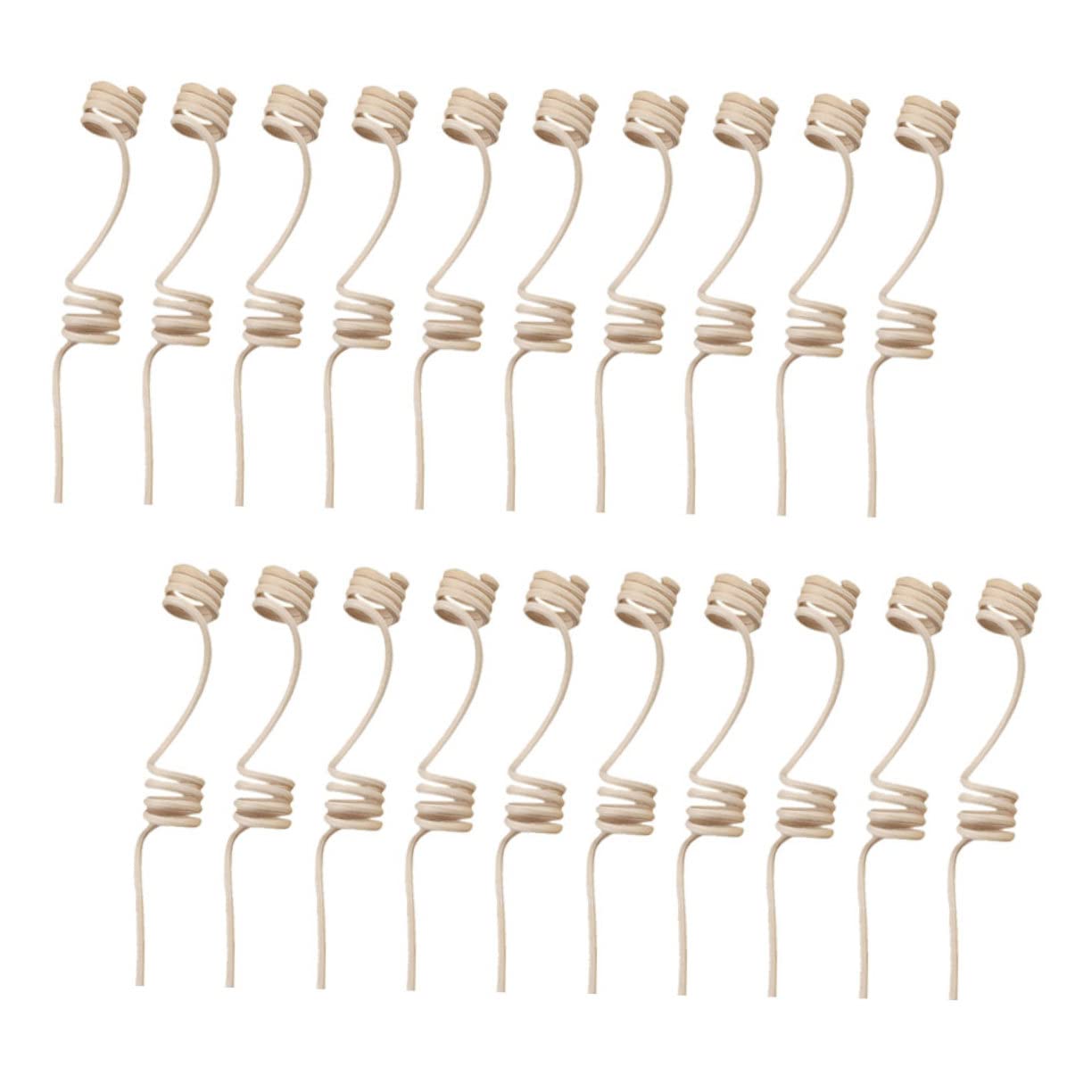 ABOOFAN Double Spiral Head Diffuser Sticks 20-Piece Natural Rattan Sticks for Aroma Diffuser (Light)