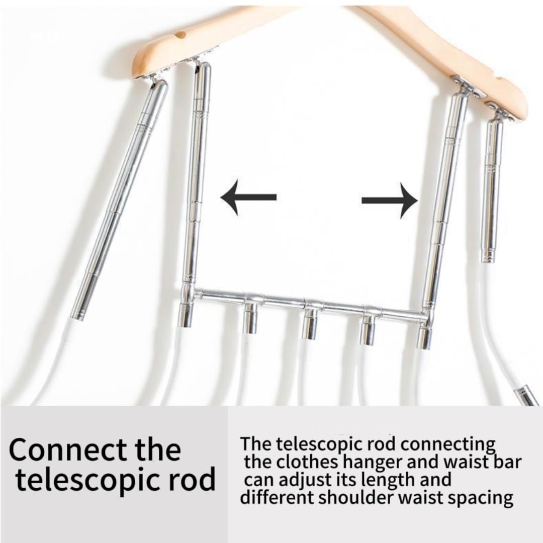 Manichino per abiti, regolabile, in metallo, per esporre vestiti, fotografie e acconciature, appendiabiti telescopico con design invisibile