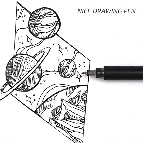 Image of KaCo Rocket Elite Gel Pen-Black Body - Black Ink- Pack Of 10 10 Pieces - Black Ink