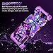 Hekodonk for Galaxy Note 10 Case,Glow in The Dark Three Layer Heavy Duty Shockproof Protection Hard Plastic+Soft Silicone Full Body Drop Protective Case for Samsung Galaxy Note 10,All Purple