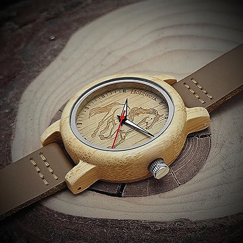 Reloj de pulsera para niños con diseño de caballos y correa de piel 3