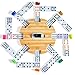 ELONGDI Mexican Train Double 12 Dominoes Set with 4 Wooden Trays/Racks in Portable Carrying Case Colorful 91 Tiles & 9 Trains Board Game for Family Game Night