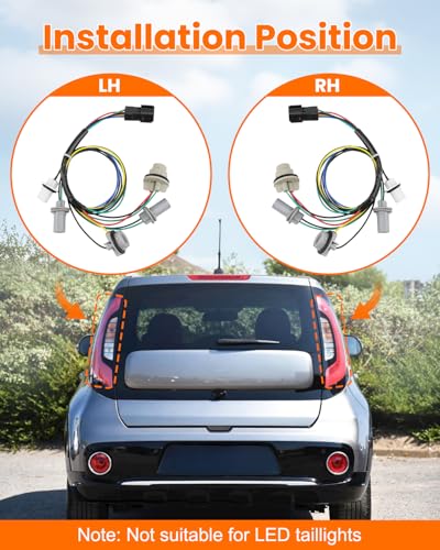 Image of 92450-B2000 Tail Lamp Harness LH or RH Fits for Kia Soul 2013-2019, Rear Tail Light Lamp Socket Wiring Harness