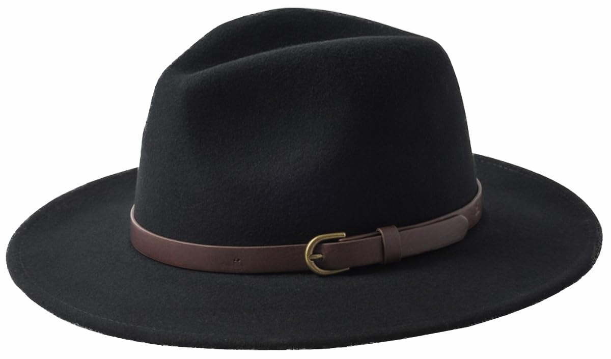 Failsworth Millinery Showerproof Adventurer Fedora - Black, Medium (57cm)