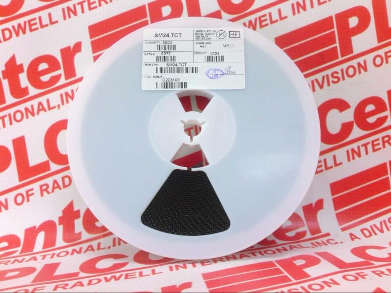 SemtechSM24.TCT Silicon, Trans Voltage Suppressor DIODE, 24V V(RWM), 2 Element, UNIDIRECTIONAL, 300W, SOT-23, M24 Marking