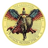 Arcángel Michael Desafía La Medalla Conmemorativa, Sage Mira La Moneda Conmemorativa Estadounidense Chapada En Oro/Plateada (gold)