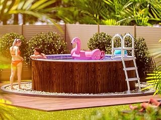 poolomio piscine acier ronde aspect bois 460 x 120 cm