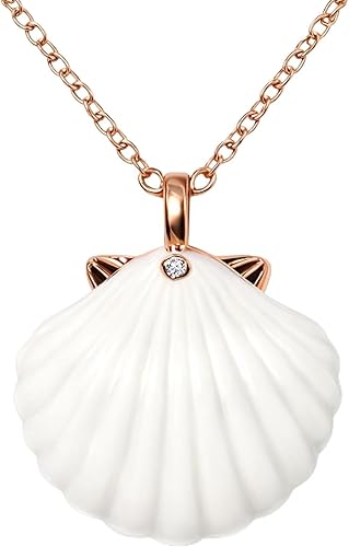 Zeraph Seashell Necklace – Ocean Beach Marine Pendant Jewelry for Women Men Teen