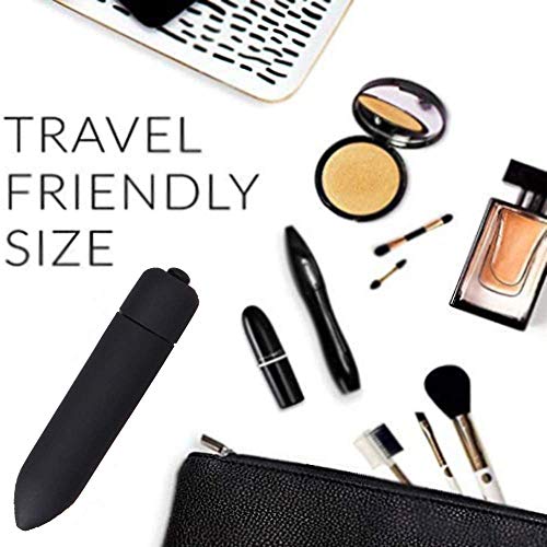 Powerful Bullet Vibrator With 10 Modes, Portable Mini Pocket Vagina Stimulator, Rechargeable Waterproof Super-Strong Adult Sex Toys For Women With Discreet Package (Blackred) #TOP4