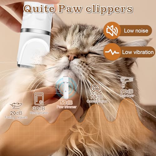 NXPZ 4-in-1 Haustier Schermaschine Set, Leise Haustier Fellpflegegerät, Mit 4 Multifunktion Schneidköpfen, USB-C Schnellladung, Geeignet für Katzen und Hunde Pfoten, Augen, Ohren und Gesicht