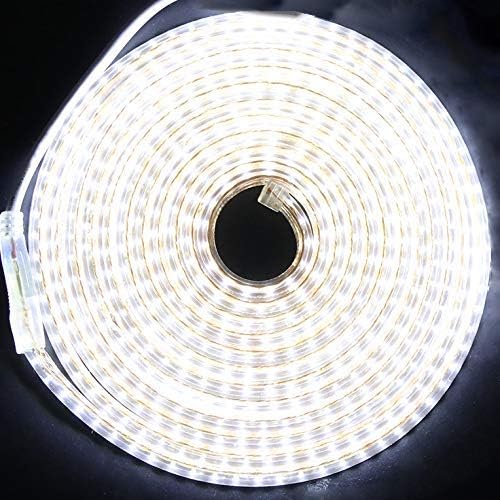 XUNATA LED szalag 220V kapcsolóval 120 LED/m IP65 vízálló fehér fény dekoráció szálloda esküvő buli 2 méter