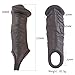 WOHUTAR ㅤNew Hollow Reusable Sleeves Girth 70605 for Men Extender Enlarger Extension Cook Enhancer Ball Stretch Sleeve Girth Best Gift -1282/Black