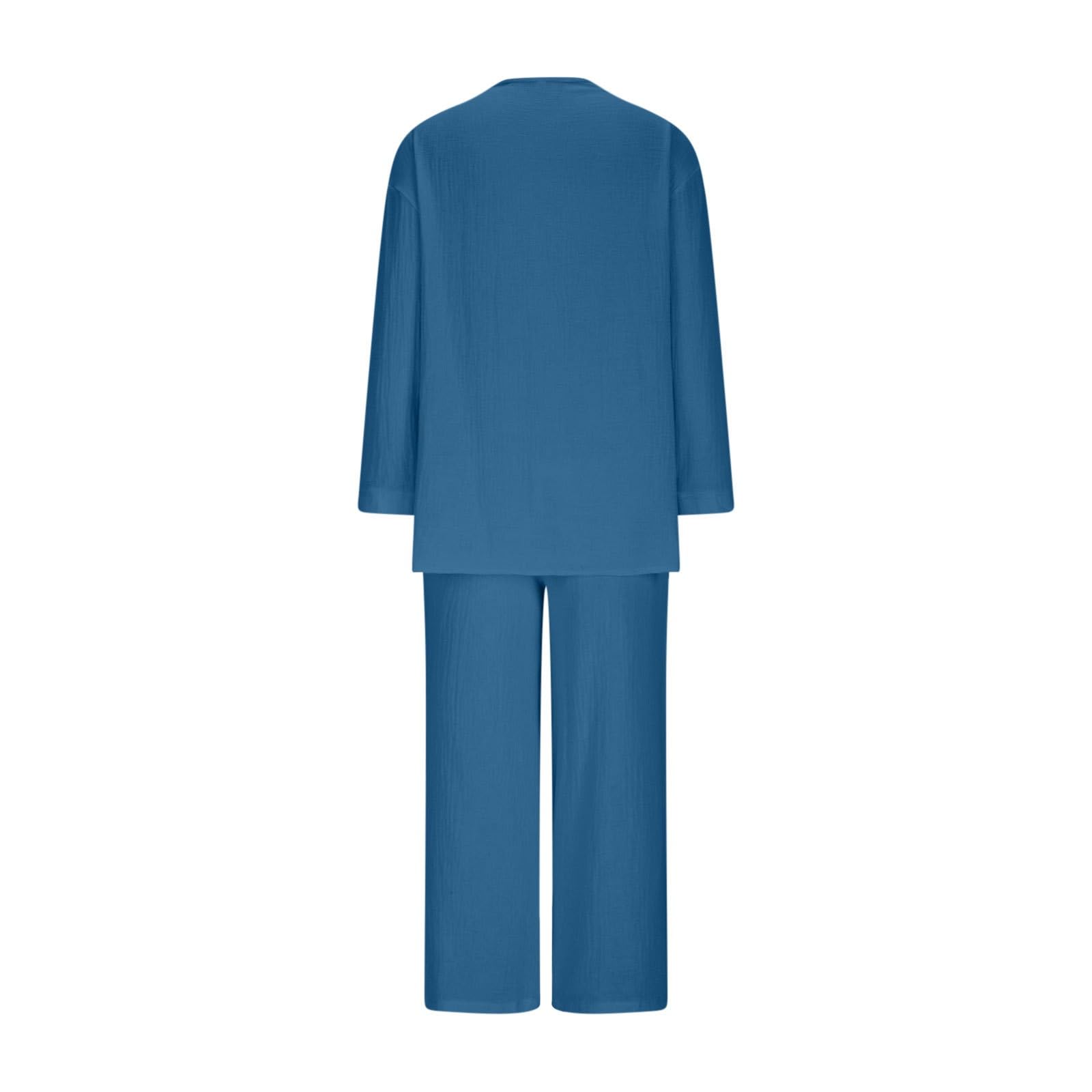 Conjunto Mujer Verano 2 Piezas Moda Traje de Ligero Chndal Ropa Descanso Respirable Playa Chndales para Salir Vacaciones Cmodoropa Mujer Primavera veranoInformal y desenfadado