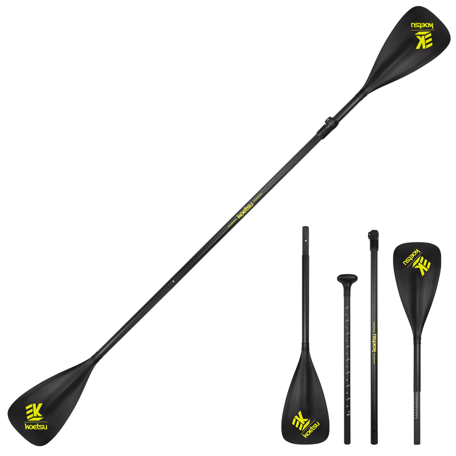 SUP パドル Amazon | KOETSU カーボン パドル 2WAY カヤック SUP 兼用 1本2用 伸縮
