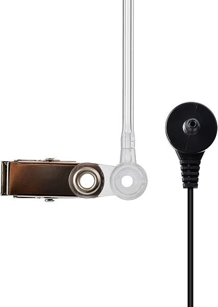 HYS Écouteur 1 broche 2,5 mm avec micro, casque de sécurité compatible avec Motorola TLKR-T60 T61 T62 T80 T81 T82 T-92 H2O T80 Extreme T82 Extreme (1 paquet) - 4