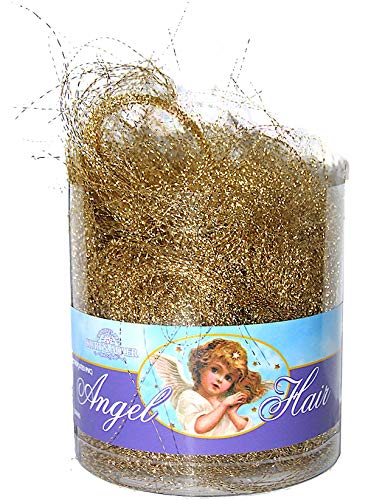 Kurt Adler Cabello de ángel dorado brillante galvanizado (1) unidad