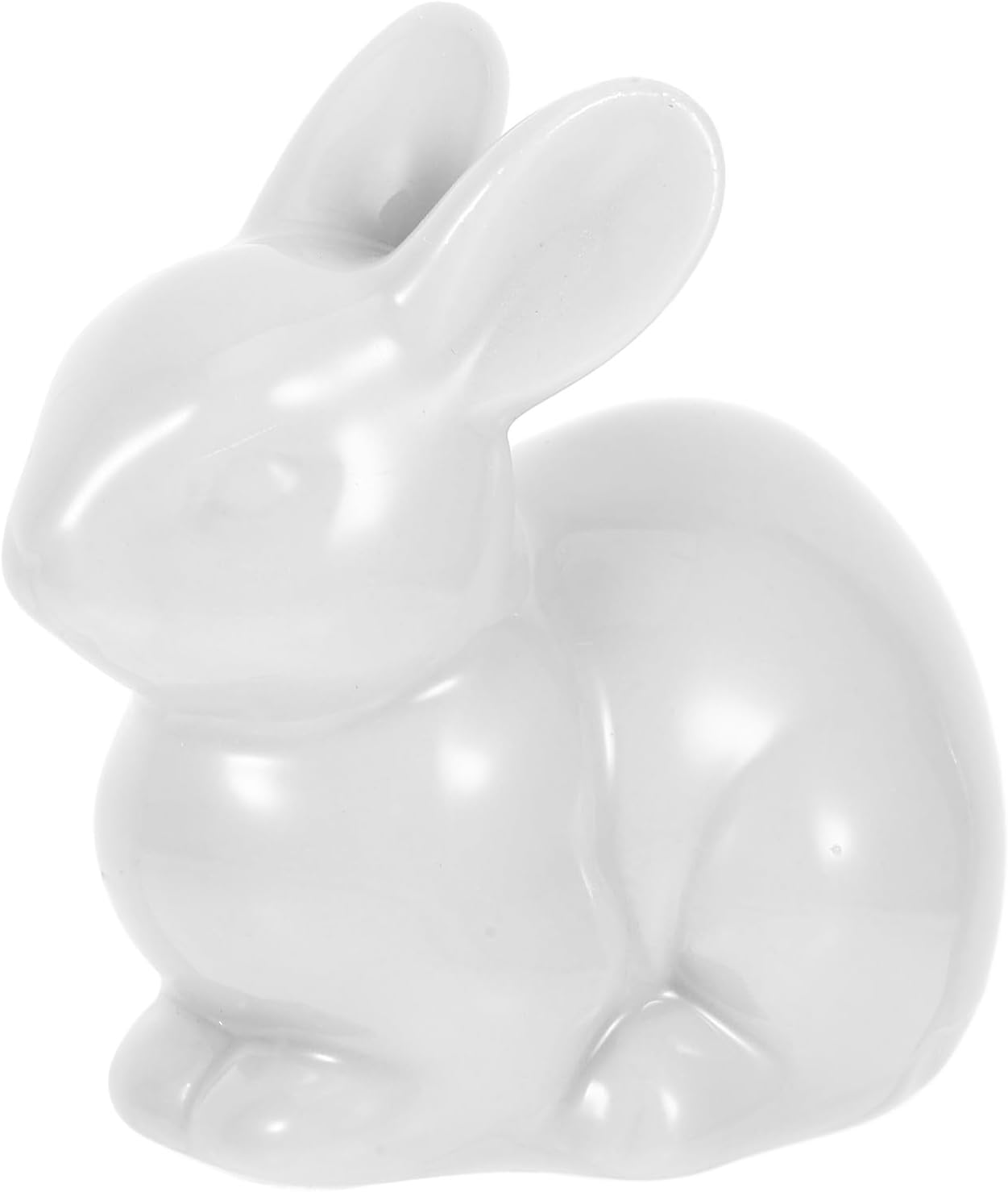 Luxshiny 2pcs Ceramic Toilet Bolt Caps Decorative Bunny Screw Covers for Bathroom Toilet Bowl Mounting, Porcelain Rabbit Style 8x5x7cm Floor Mount Caps for Home Renovation