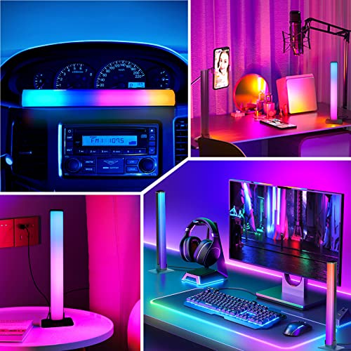 Barre LED RGB sync musicale USB : lot de 2 lampes de jeu Bluetooth avec appli pour PC - 7