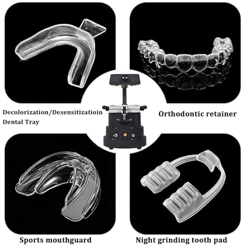 Macchina per termoformatura dentale per apparecchi ortodontici e laminazione dentale, apparecchiatura da laboratorio ad alta potenza da 1200 W, ideale per cliniche e laboratori odontotecnici.