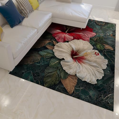 Carpette pour salon lavable et fine pour éviter les chutes et les taches