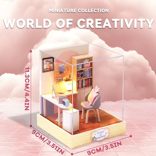 Image of Flever Dollhouse Miniature DIY House Kit Creative Room with Furniture for Romantic Artwork Gift (World of Creativity)