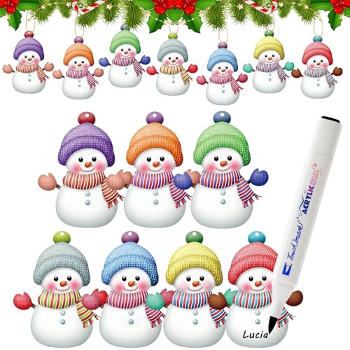 7 Stück Personalisierter Weihnachts+1 Stück Schwarzer Stift, Farbige...